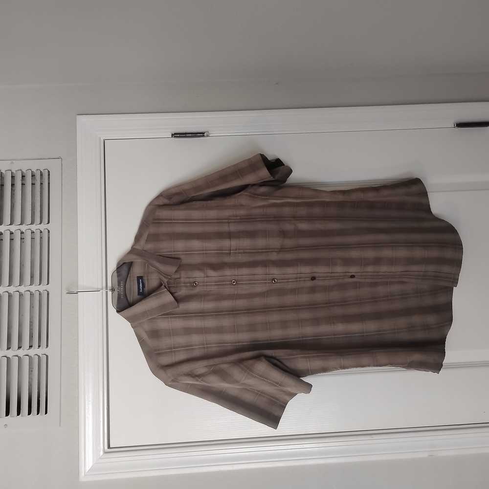 Croft & Barrow Brown Casual Button Down Shirt